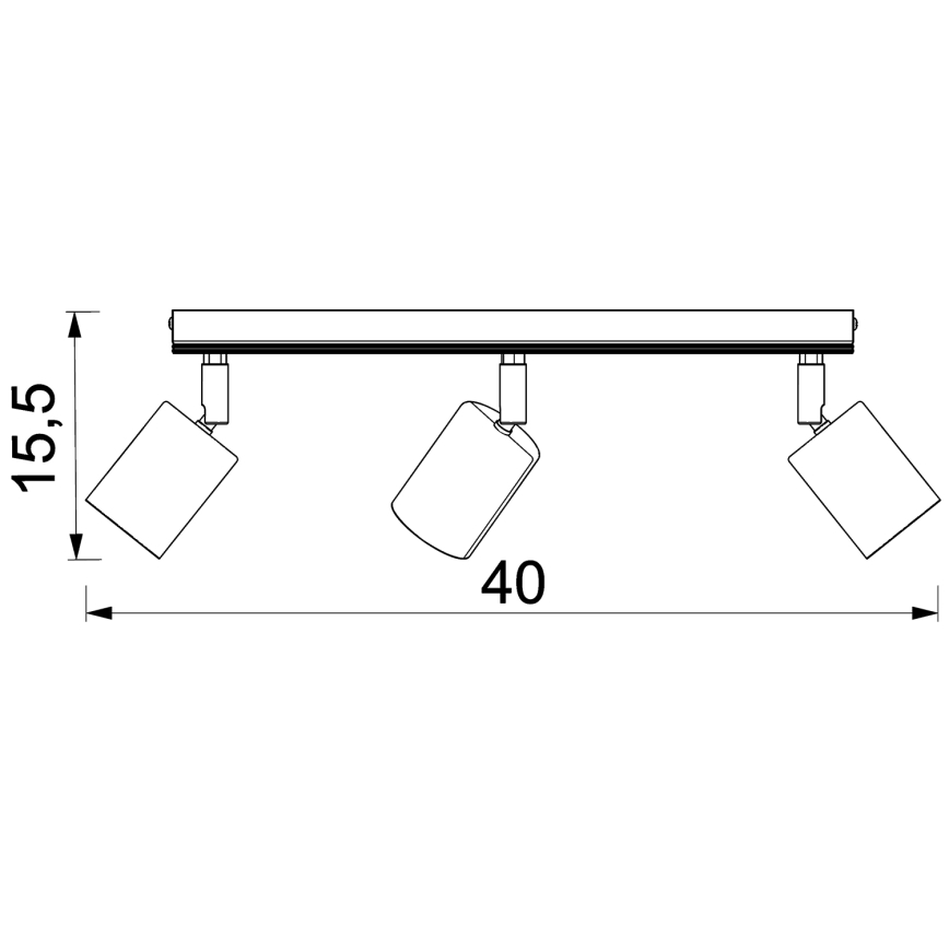 Bodové svítidlo TULON 3xGU10/8W/230V černá/dub