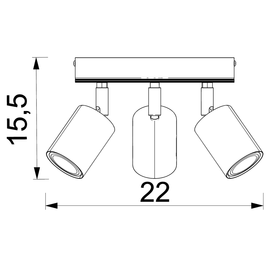 Bodové svítidlo TULON 3xGU10/8W/230V černá/dub