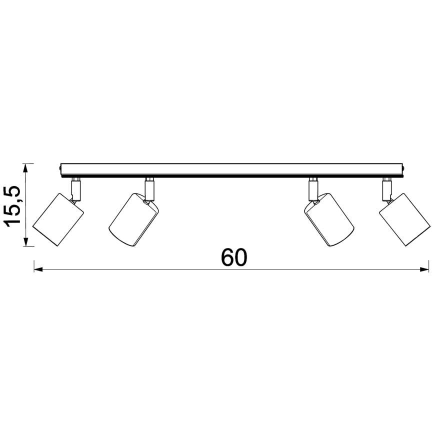 Bodové svítidlo TULON 4xGU10/8W/230V černá/dub