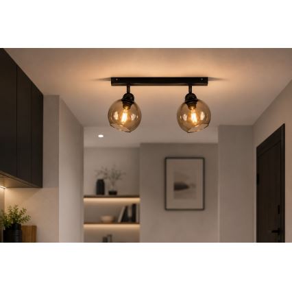 Bodové svítidlo UNO 2xE27/60W/230V černá