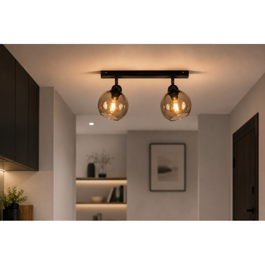 Bodové svítidlo UNO 2xE27/60W/230V černá