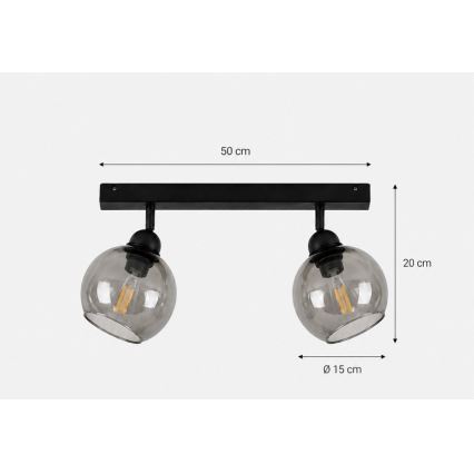 Bodové svítidlo UNO 2xE27/60W/230V černá