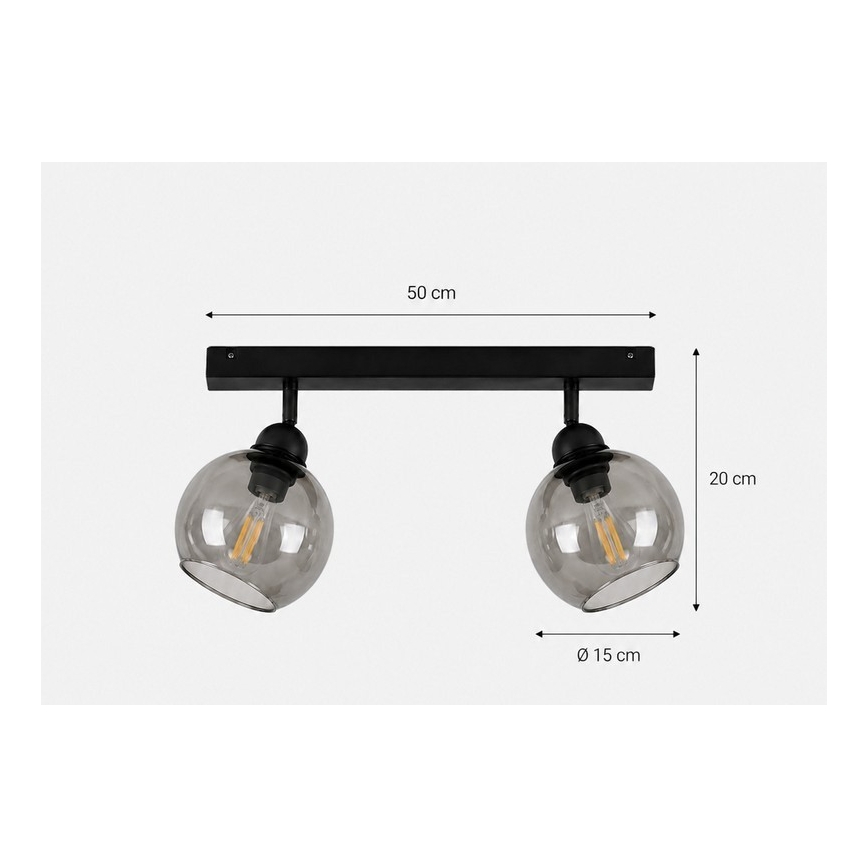 Bodové svítidlo UNO 2xE27/60W/230V černá