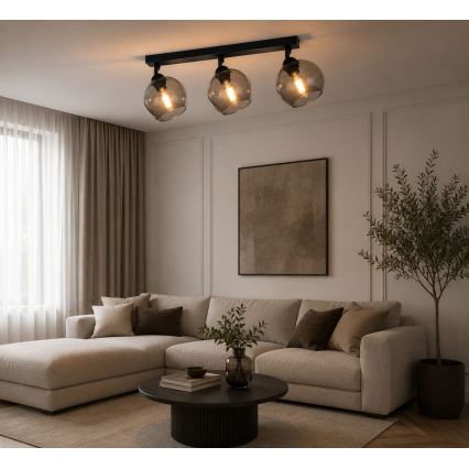 Bodové svítidlo UNO 3xE27/60W/230V černá