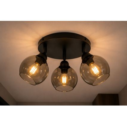 Bodové svítidlo UNO 3xE27/60W/230V černá