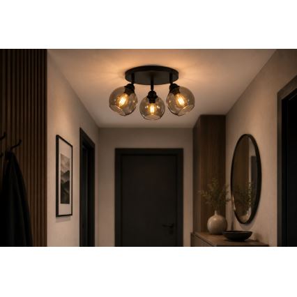 Bodové svítidlo UNO 3xE27/60W/230V černá