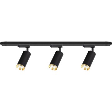 Bodové svítidlo v lištovém systému MICA 3xGU10/10W/230V černá/zlatá