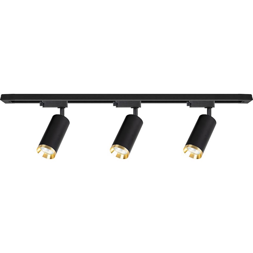 Bodové svítidlo v lištovém systému MICA 3xGU10/10W/230V černá/zlatá