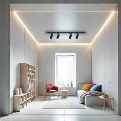 Bodové svítidlo v lištovém systému MICA 4xGU10/10W/230V černá