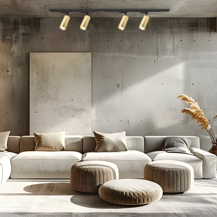 Bodové svítidlo v lištovém systému MICA 4xGU10/10W/230V zlatá/černá