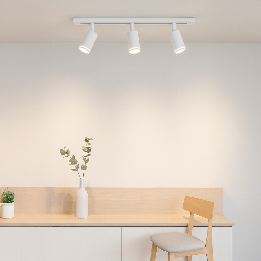 Bodové svítidlo v lištovém systému PIPE 3xGU10/10W/230V bílá