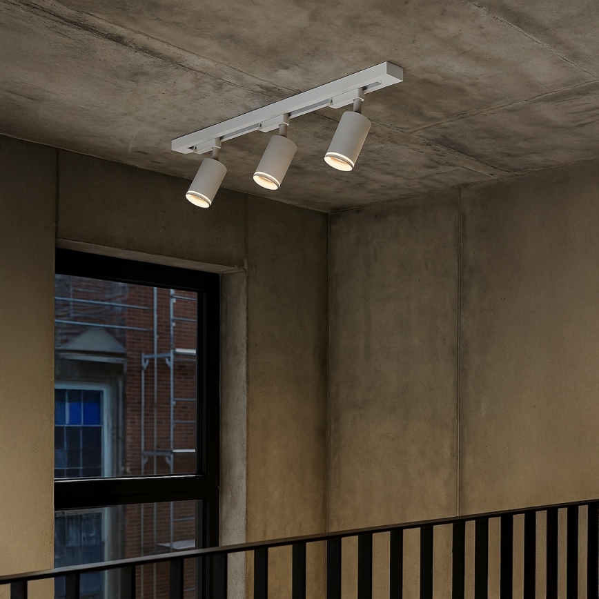 Bodové svítidlo v lištovém systému PIPE 3xGU10/10W/230V bílá