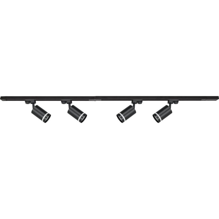 Bodové svítidlo v lištovém systému PIPE 4xGU10/10W/230V 2x1m černá