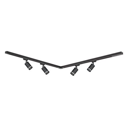 Bodové svítidlo v lištovém systému PIPE 4xGU10/10W/230V 2x1m černá