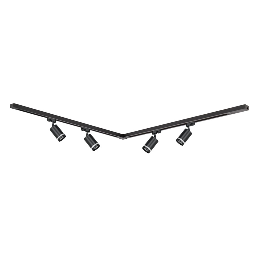 Bodové svítidlo v lištovém systému PIPE 4xGU10/10W/230V 2x1m černá