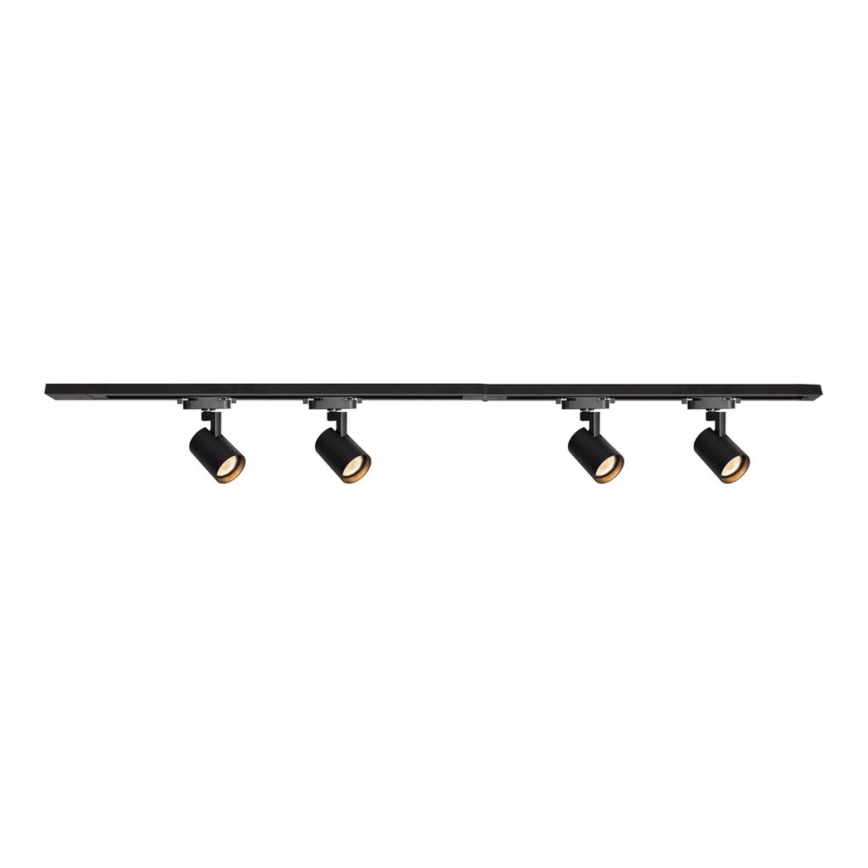 Bodové svítidlo v lištovém systému VOLF 4xGU10/10W/230V černá