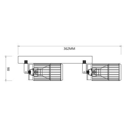 Bodové svítidlo VERTICAL 2xGU10/8W/230V bílá