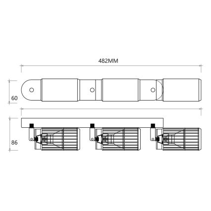 Bodové svítidlo VERTICAL 3xGU10/8W/230V bílá