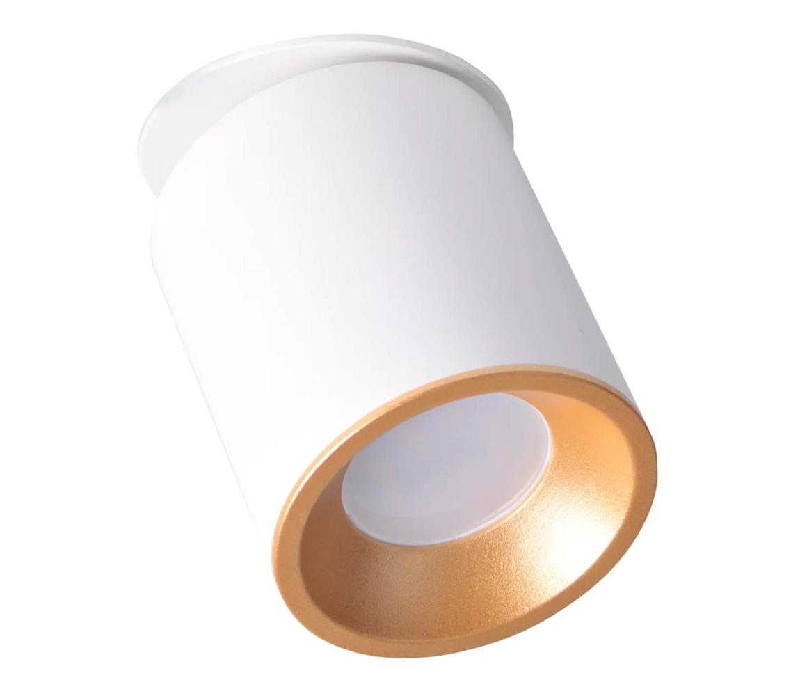 Polux Bodové zápustné svítidlo HARON 1xGU10/10W/230V bílá/zlatá SA1396
