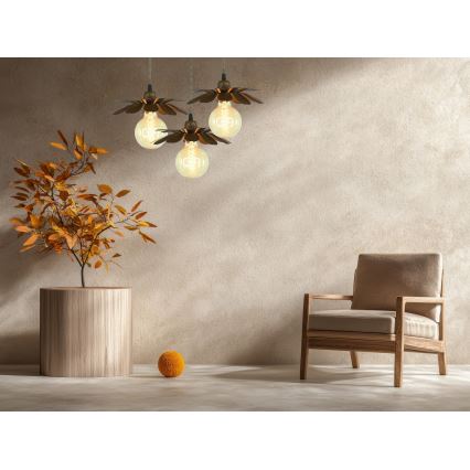 Bohemia-Design - Lustr na lanku 1xE27/60W/230V bronzová