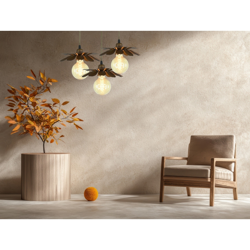 Bohemia-Design - Lustr na lanku 1xE27/60W/230V bronzová