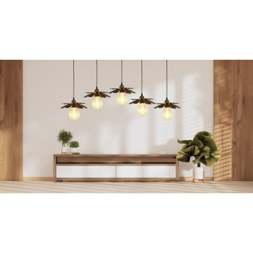 Bohemia-Design - Lustr na lanku 1xE27/60W/230V bronzová