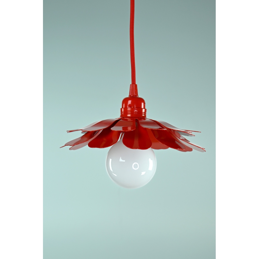 Bohemia-Design - Lustr na lanku 1xE27/60W/230V červená