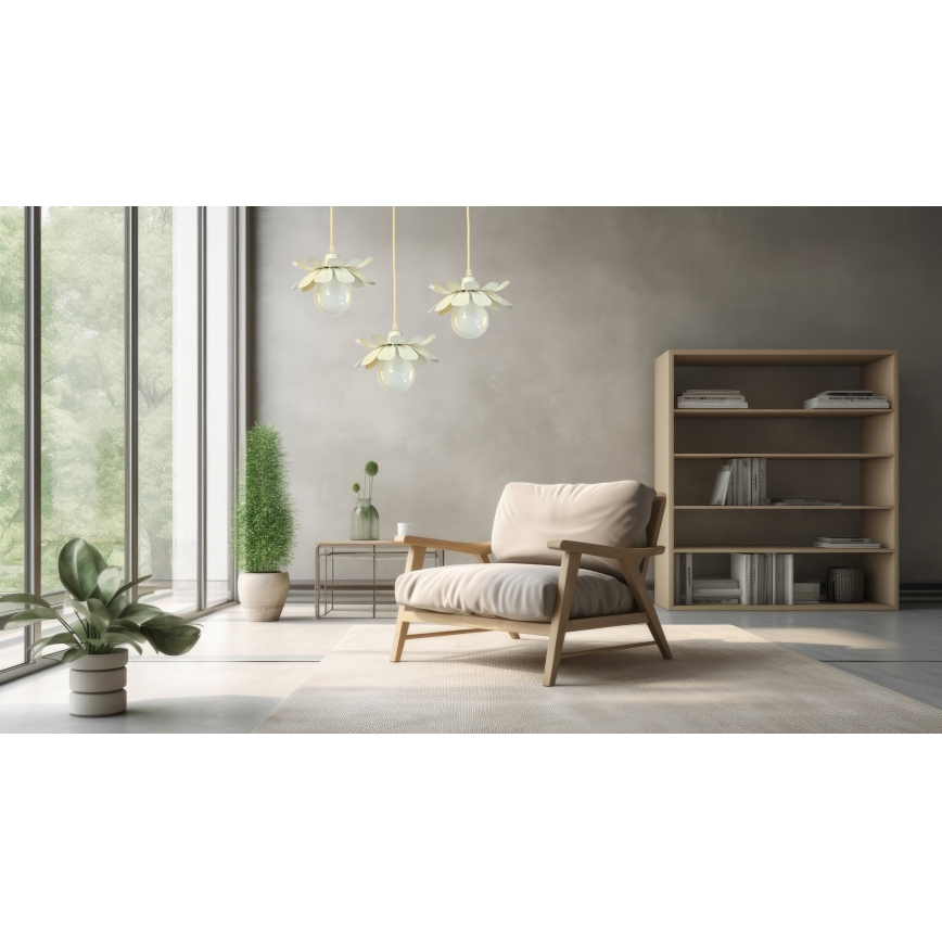 Bohemia-Design - Lustr na lanku 1xE27/60W/230V krémová