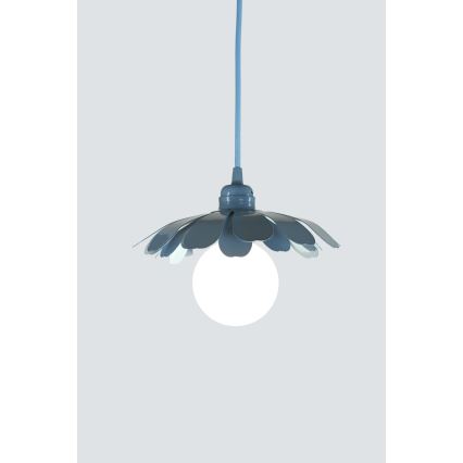Bohemia-Design - Lustr na lanku 1xE27/60W/230V modrá