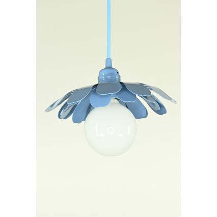 Bohemia-Design - Lustr na lanku 1xE27/60W/230V modrá