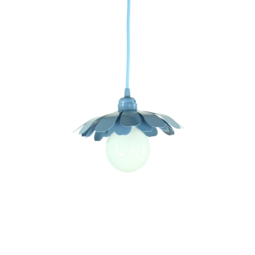 Bohemia-Design - Lustr na lanku 1xE27/60W/230V modrá
