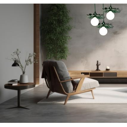 Bohemia-Design - Lustr na lanku 1xE27/60W/230V zelená