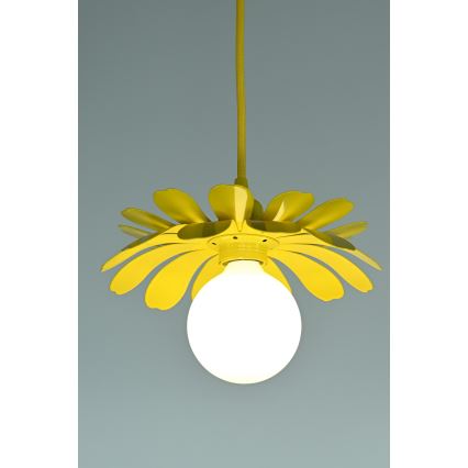 Bohemia-Design - Lustr na lanku 1xE27/60W/230V žlutá