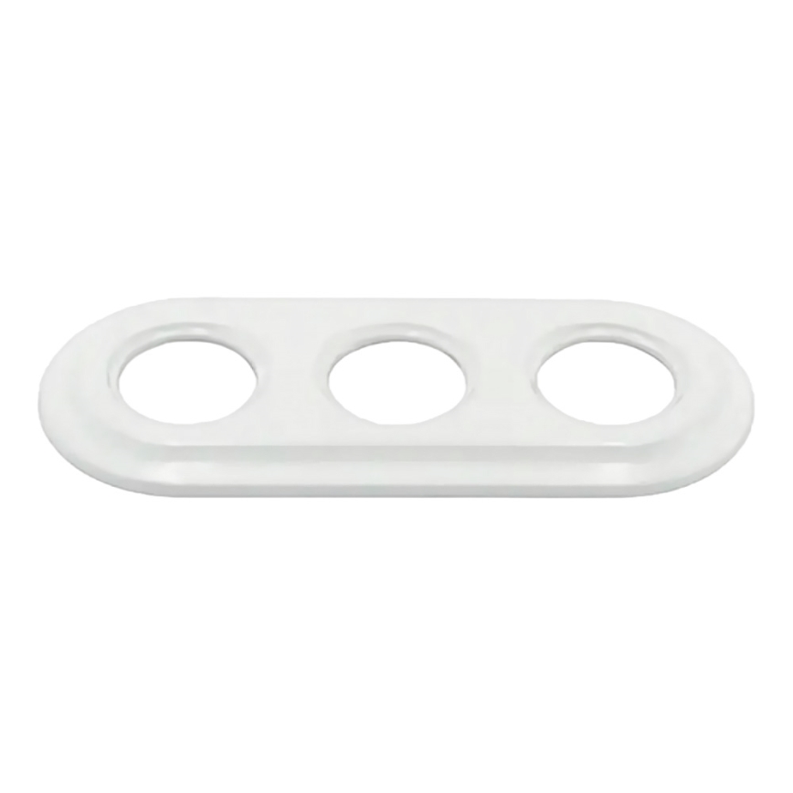 Bohemia-Design - Porcelánový retro rámeček trojitý bílá