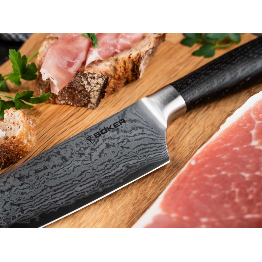 Böker - Damaškový kuchyňský nůž kuchařský DAMAST 19,8 cm dub