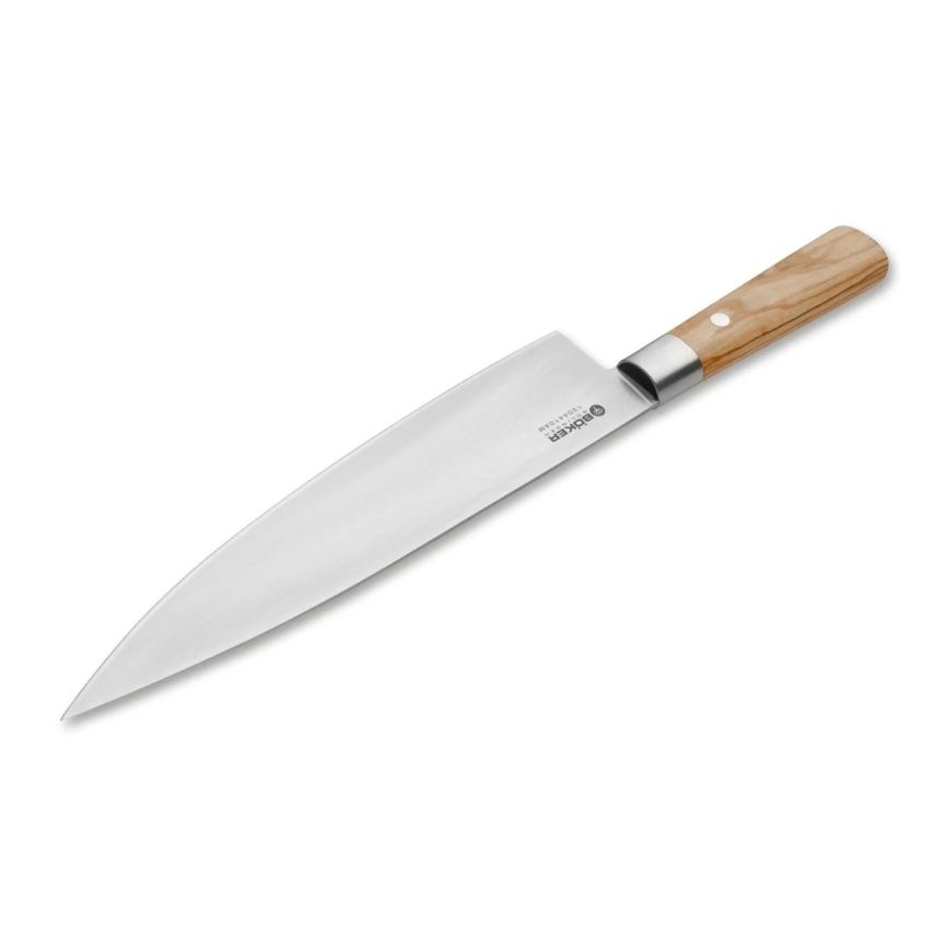 Böker - Damaškový kuchyňský nůž DAMAST OLIVE 21,2 cm olivové dřevo