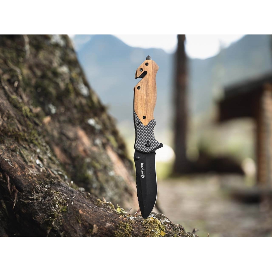 Böker - Kapesní nůž Magnum Blomkvist Olive 20,5 cm olivové dřevo