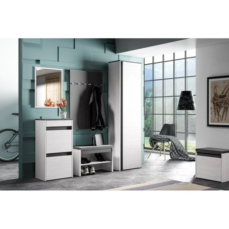 Botník CALLA 47x50 cm bílá/šedá