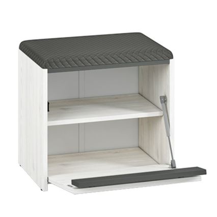 Botník CALLA 47x50 cm bílá/šedá