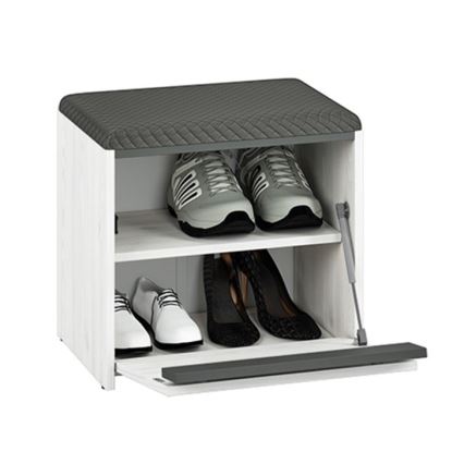 Botník CALLA 47x50 cm bílá/šedá