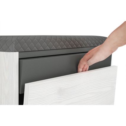 Botník CALLA 47x50 cm bílá/šedá