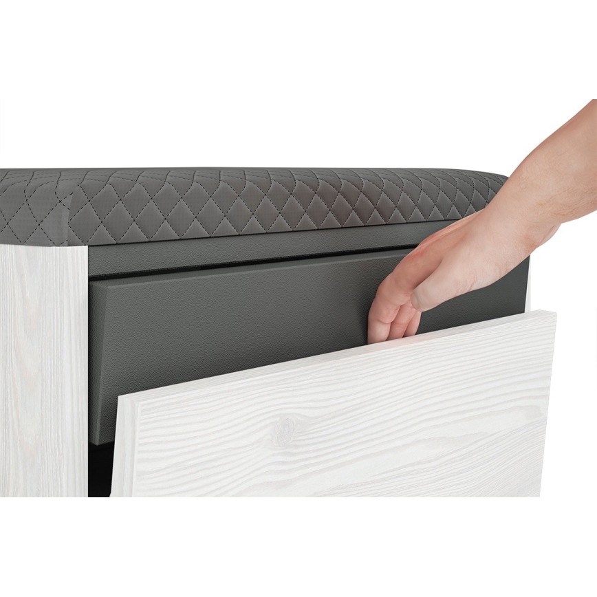 Botník CALLA 47x50 cm bílá/šedá