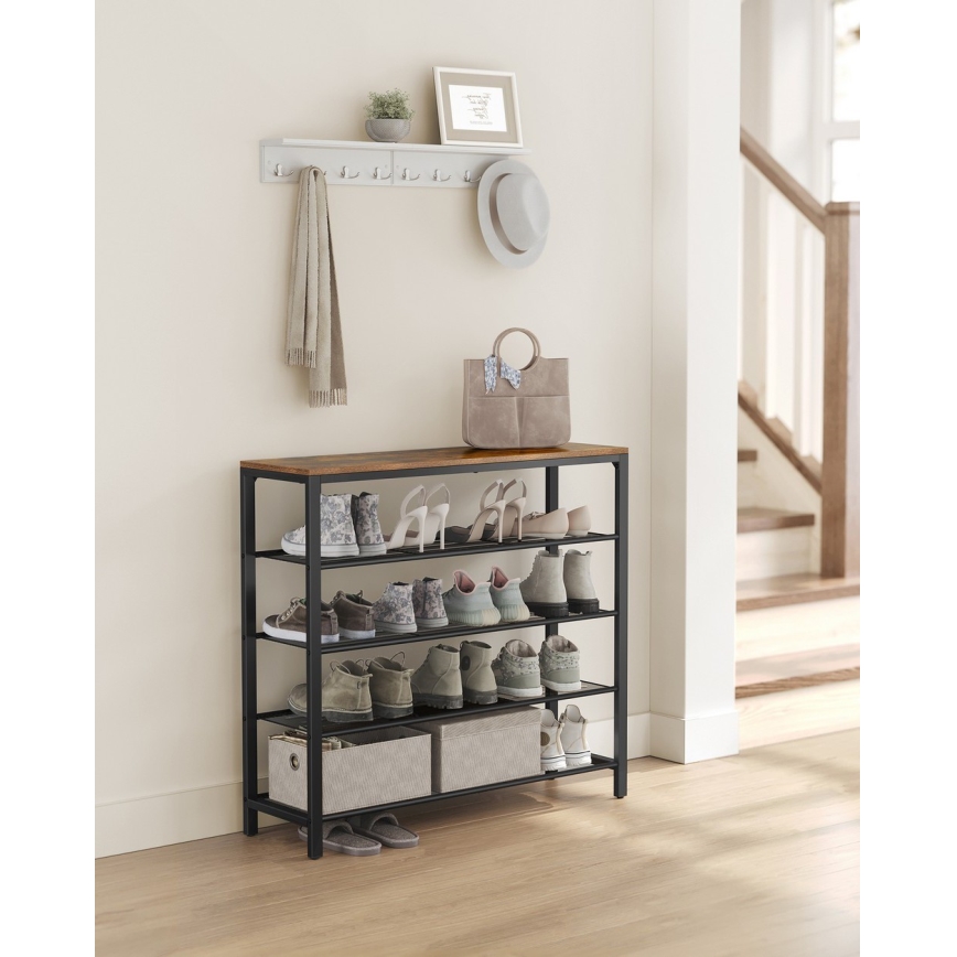 Botník DAVOR hnědá/černá