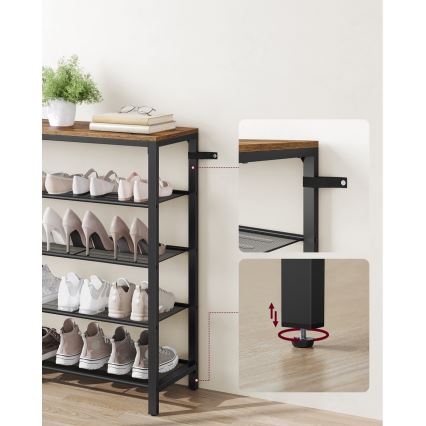 Botník DAVOR hnědá/černá