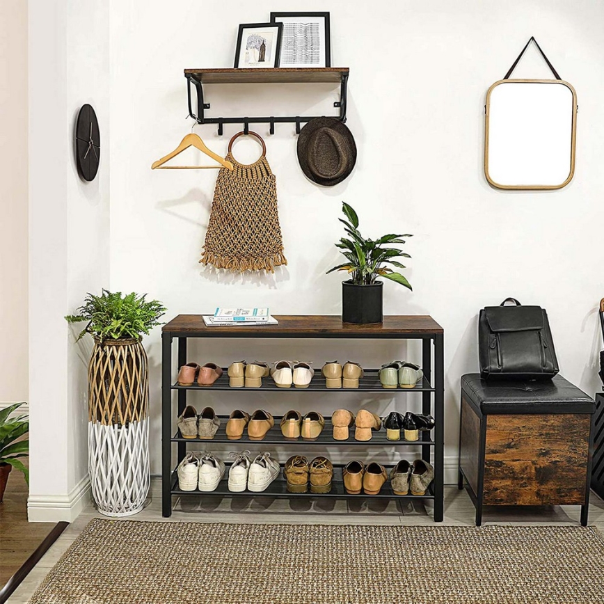 Botník DAVOR hnědá/černá