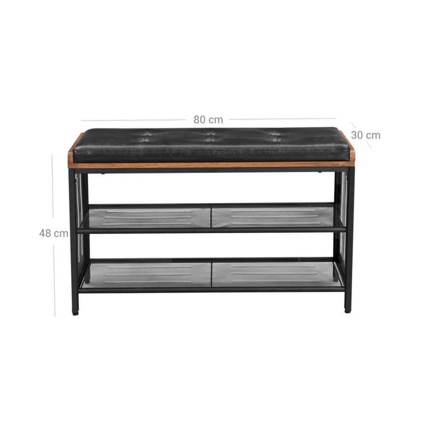 Botník DAVOR hnědá/černá