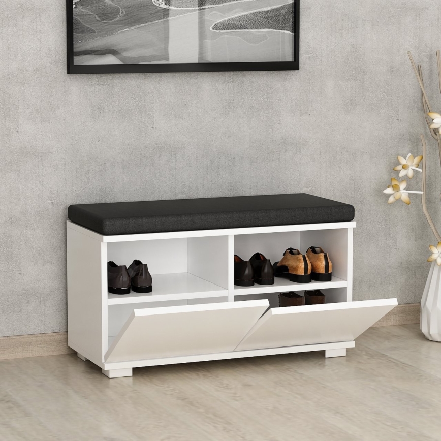 Botník DRAGO 42x80 cm bílá/černá