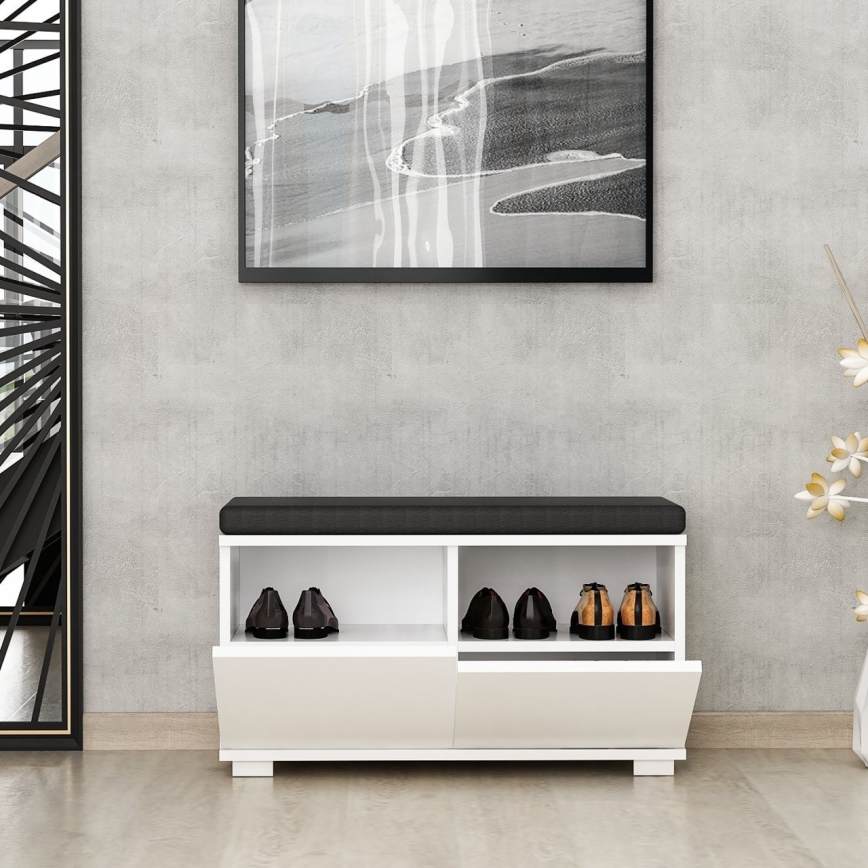 Botník DRAGO 42x80 cm bílá/černá