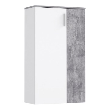Botník ETON bílá/šedá beton