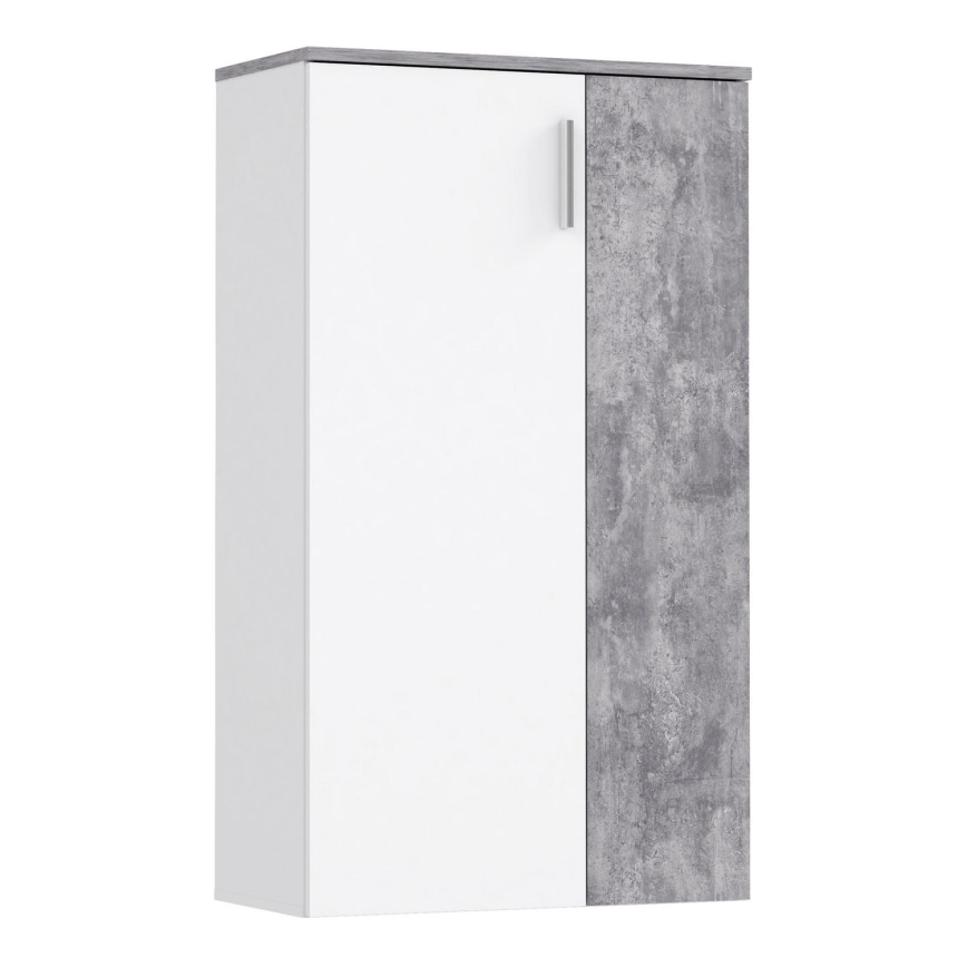 Botník ETON bílá/šedá beton